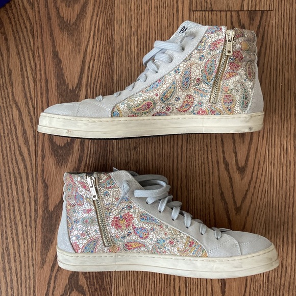 P448 skate w paisley high top shoe sz 41 (10) - Picture 7 of 11